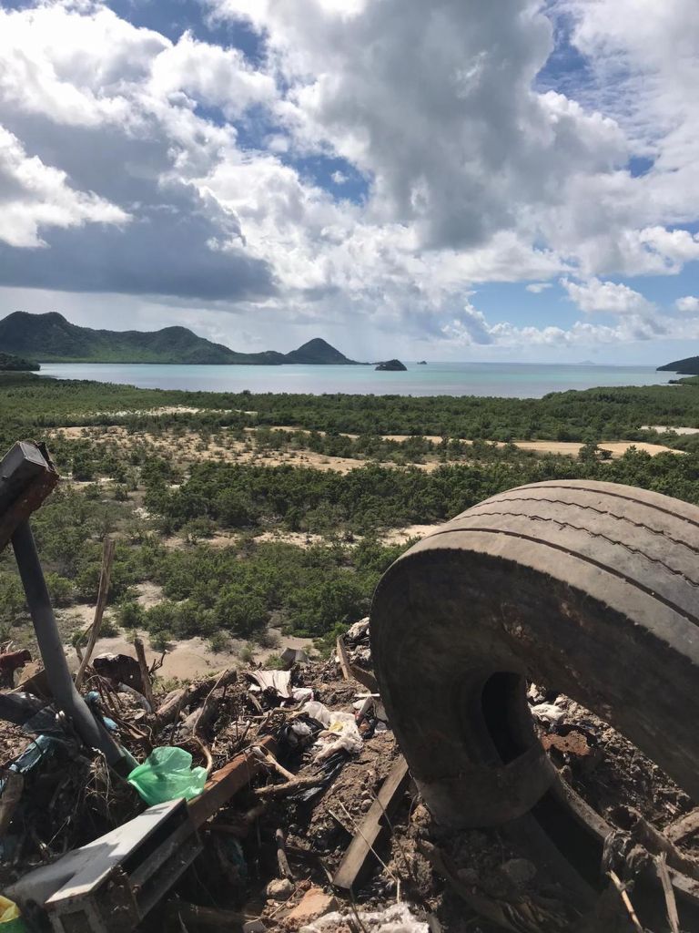 Visiting the National Solid Waste Management Authority on Antigua. Photo by Sally Earthrowl.