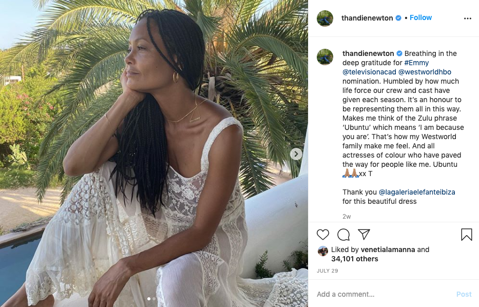 Thandie Newton, Instagram